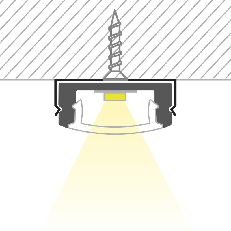 Aufbauprofil EXTRO 7 für LED schwarz matt
H=9mm B=17.2mm L=2000mm - Image 3