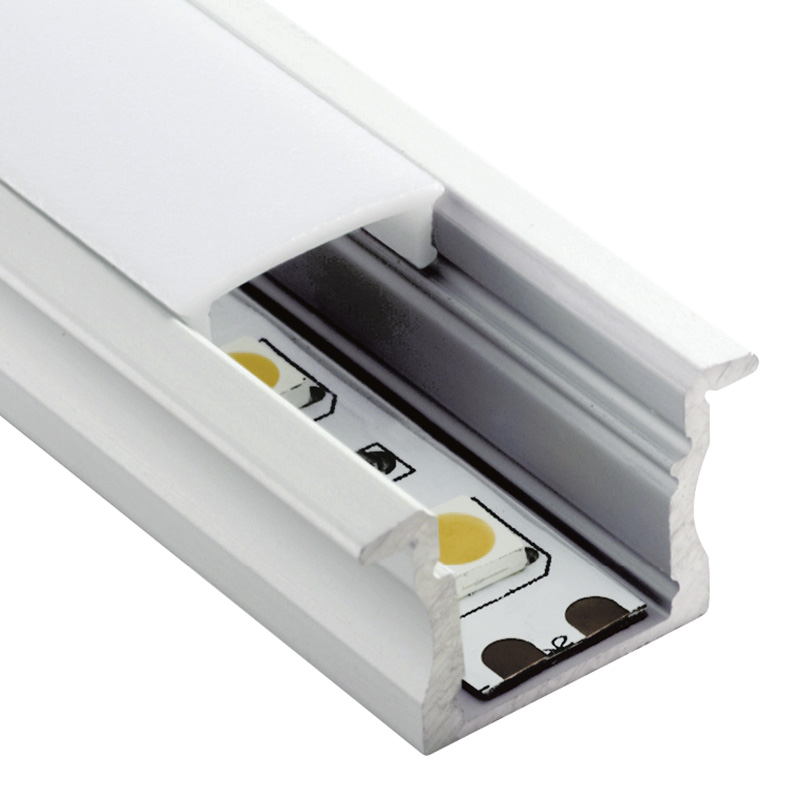 Einbauprofil INTRO 15 für LED alu eloxiert
B=23.3mm ohne Laschen B=17.2mm H=15mm L=1000