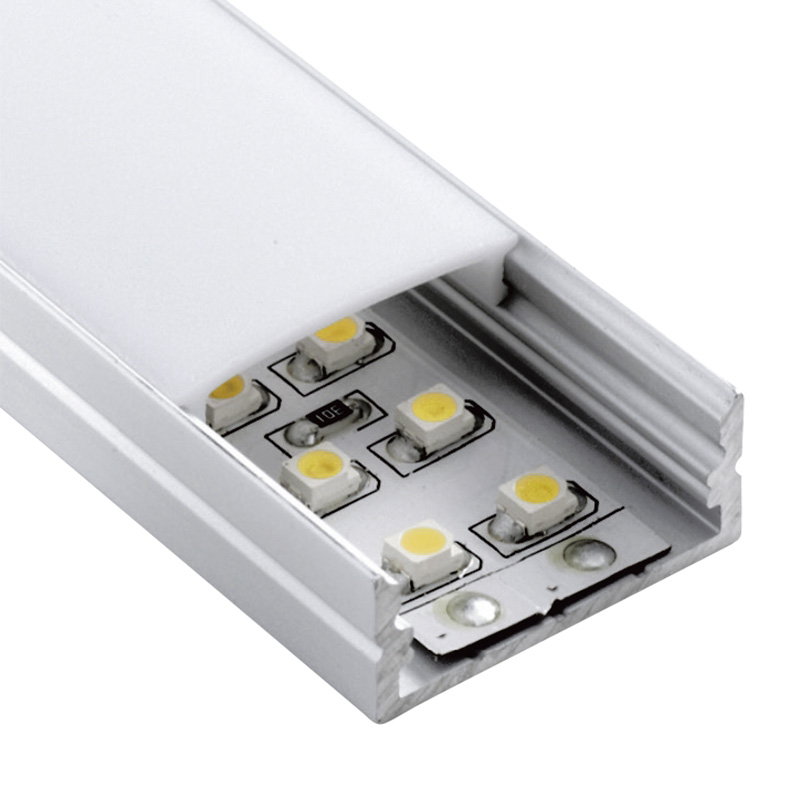Aufbauprofil Profil EXTRO W für LED alu eloxiert
H=10.5mm B=23.5mm L=2000mm