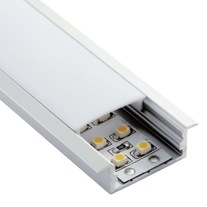 Einbauprofil Intro W für LED alu eloxiert
B=30.2mm ohne Laschen B=23.6mm H=10mm L=4000mm