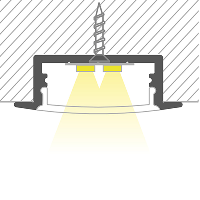 Einbauprofil Intro W für LED alu eloxiert
B=30.2mm ohne Laschen B=23.6mm H=10mm L=1000mm - Image 3