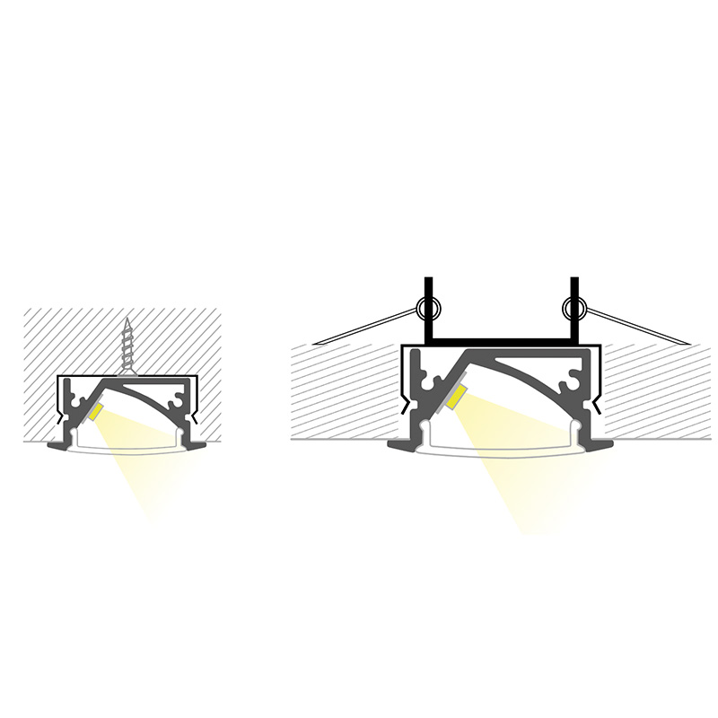 Einbauprofil Asym - Intro 29 Asymetrisch 45° Alu
L=1000mm B=29.5.1 H=13.4mm / IP20 - Image 3