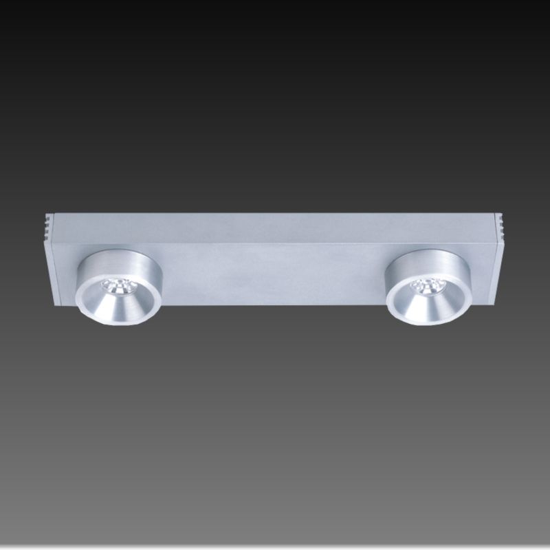 Anbauleuchte Talo LED WW 2x1.2W Alu gebürstet
100-240V/24V/350mA DC/  L=220 B=50 H=35