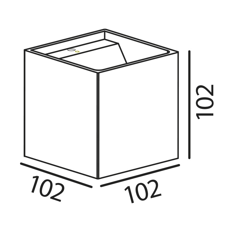 Wandleuchte Qubit Q LED 6.6W 2700°K schwarz matt
230V/24V/350mA DC / H=102 B=102 T=102