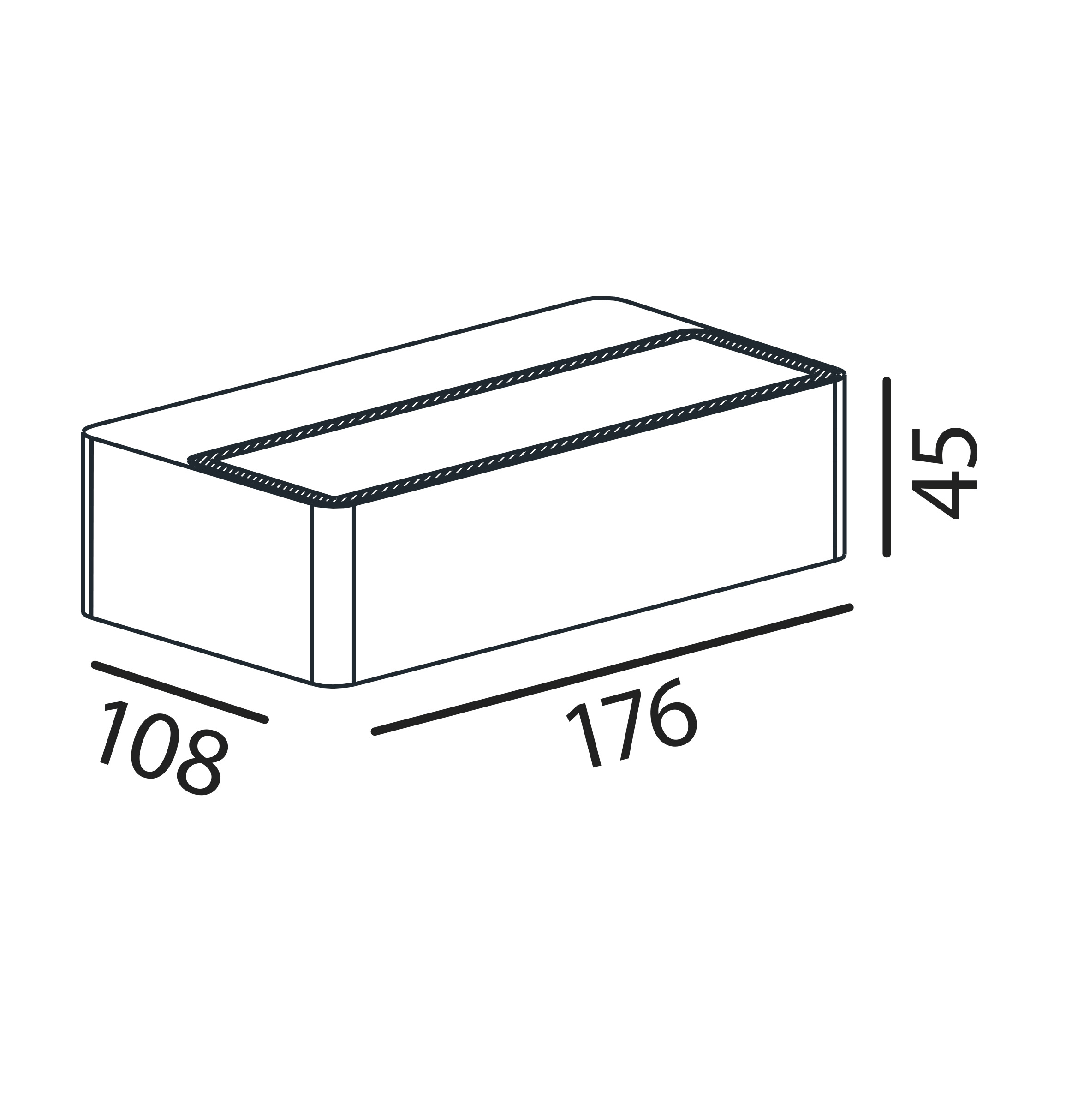 Wandleuchte Domo Led 10W 3000°K silberfarb
240V/950lm CRI80 3000°K L=190 T=102 H=50/ IP20 - Image 2