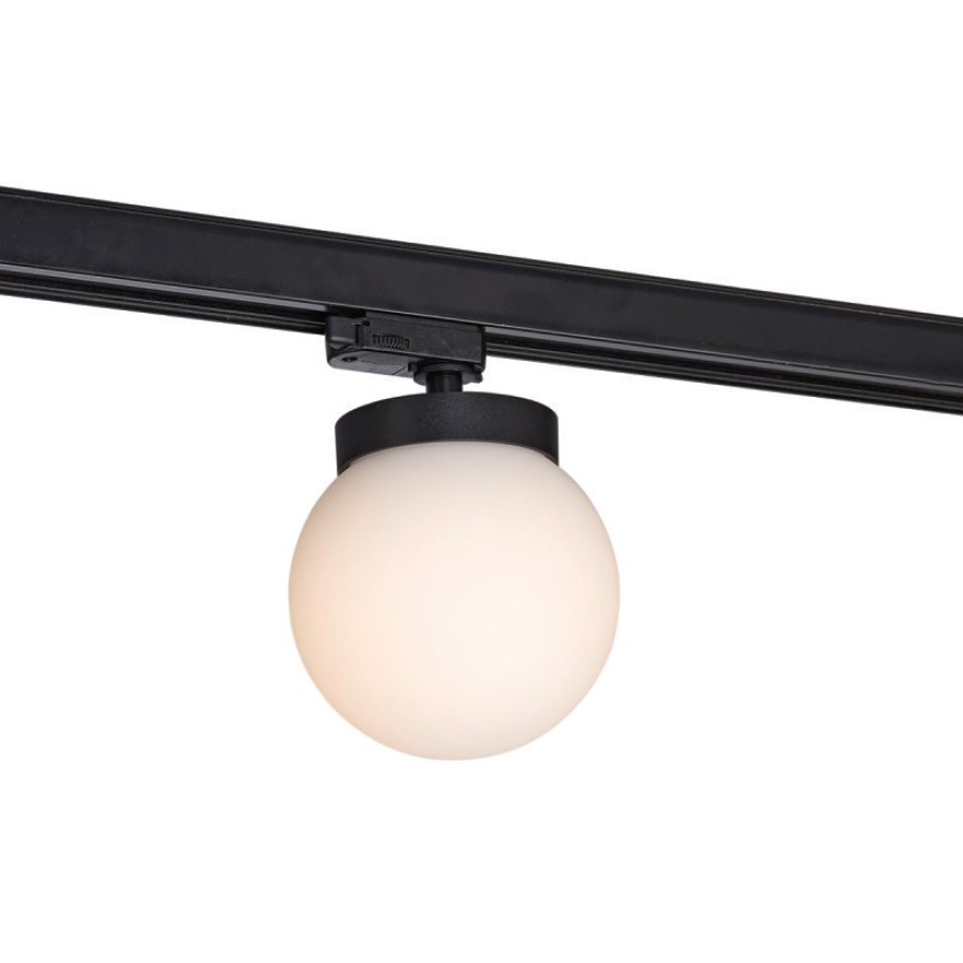 Schienenleuchte 3Ph. Orb 9.7W Opal schwarz matt
230V/2700K 1280Lm CR90 D=139 H=182 IP20