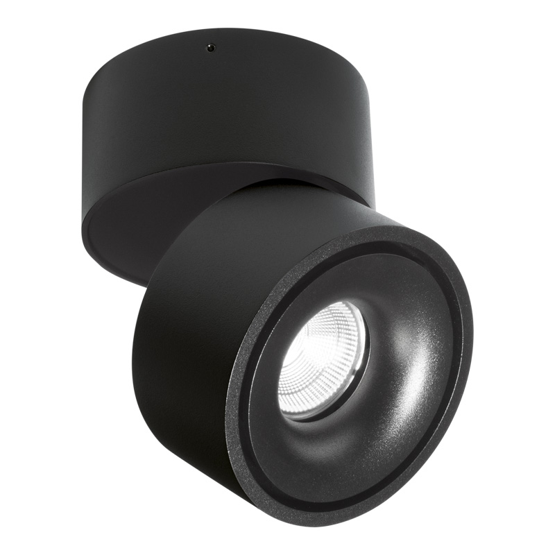 Anbaustrahler Turn out 9.3W 45° schwarz
230V/ 2700K 835lm CRI 90 D=100 H=103 IP20