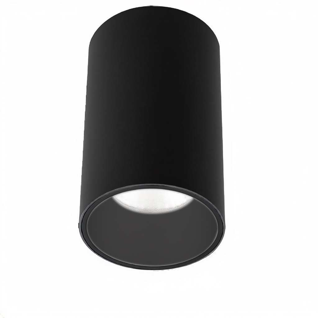 Deckenstrahler Tube Led 9.3W 50° starr schwarz
240V/956lm CRI90 2700K D=90 H=150 IP20