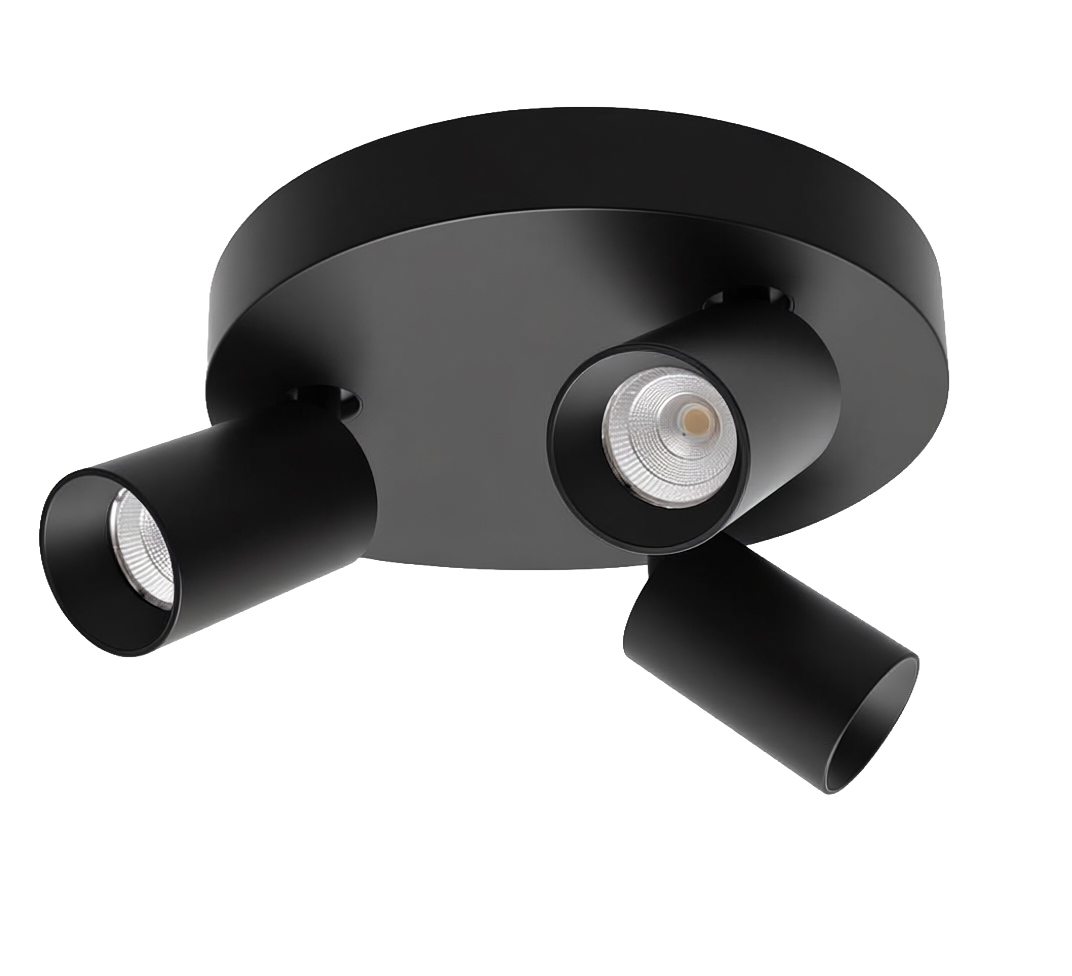Deckenstrahler Minitube Trio Led 3x9.2W schwarz
240V/3x883m CRI90 3000K D=250 H=157