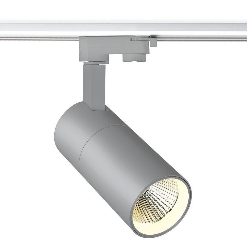 Schienenstrahler Tube LED 9W 3000°K silbergrau
230V/350mA 1003Lm CRI 90 D=60 H=160 IP20