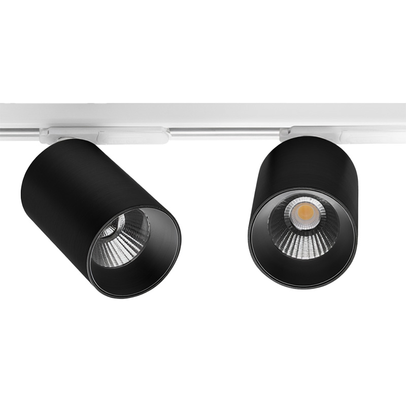 Schienenstrahler 1.Ph. Tube HV 8W schwarzmatt
230V/3000K 760lm CR90 38° D=60H=90 IP20
