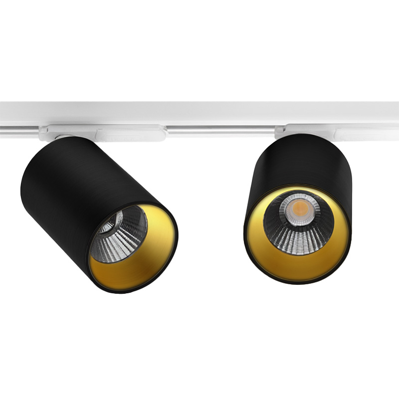 Schienenstrahler 1.Ph. Tube HV 8W schwarz-gold
230V/2700K 680lm CR90 38° D=60H=90 IP20