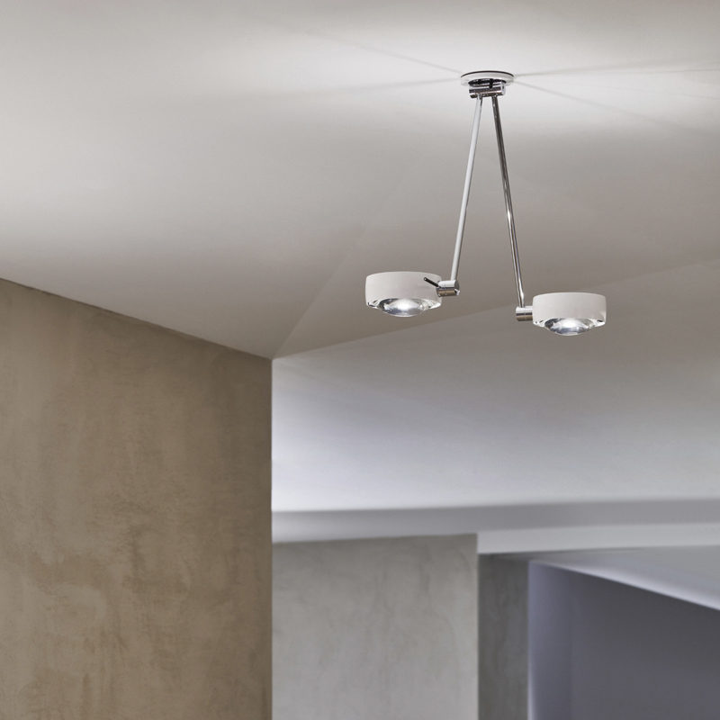 Deckenleuchte SentoLED soffitto due up E weiss matt
230V/2700K/CRI 97 2x26W H=40cm - Image 4