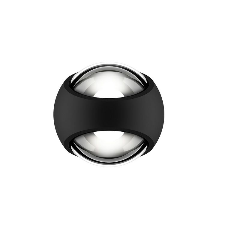 Wandleuchte Sito verticale VOLT C80 schwarz matt 
230V/ 2x9W 2700K / D=130  H=113mm/ IP65