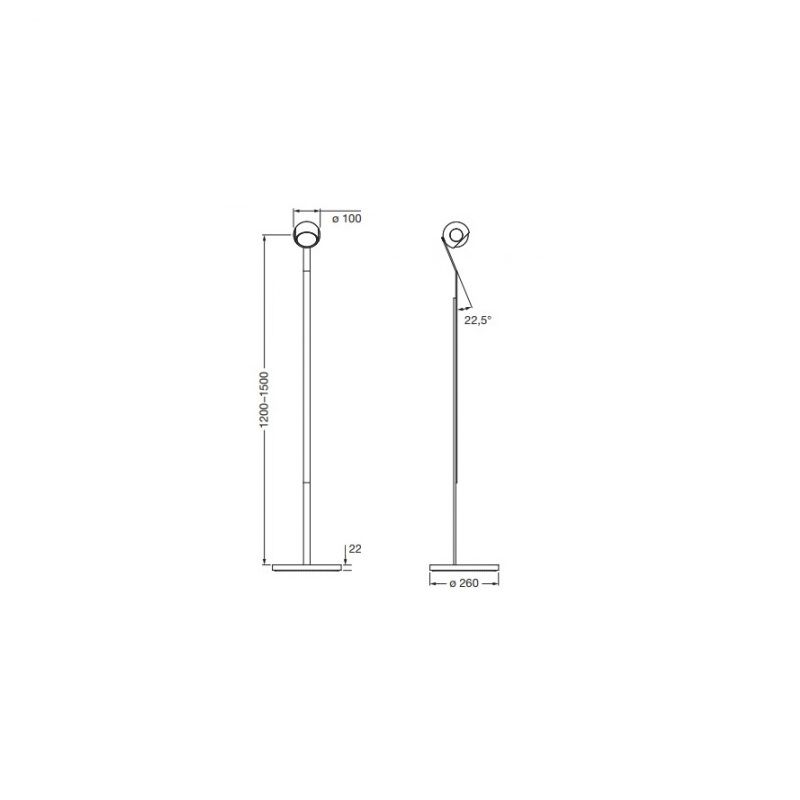 Stehleuchte io 3d lettura weissmatt-weissmatt
230V LED 13/18W 2700°K dimmbar touchless - Image 2