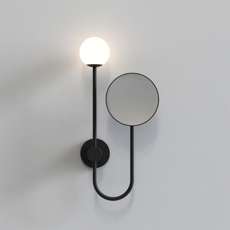 Kosmetikspiegel mit Leuchte ORB IP44 schwarz matt
G9 LED 3.5W(exkl.), H:434 B:210 T:92mm