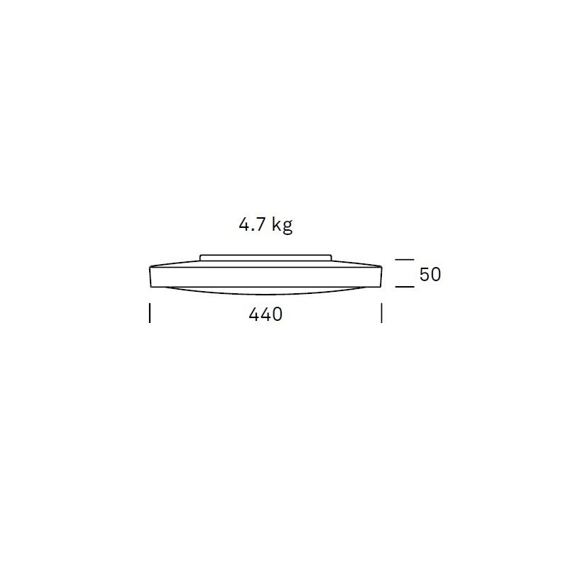 Anbauleuchte Arva 23W LED D=440 3000K grau métallisé
230V/ 3000K / 2920lm CR 85/ IP43 - Image 2