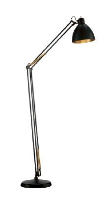 Stehleseleuchte Archi F1 schwarz - gold
240V E27 46W D=160 H=1080 Arm =600 / IP20