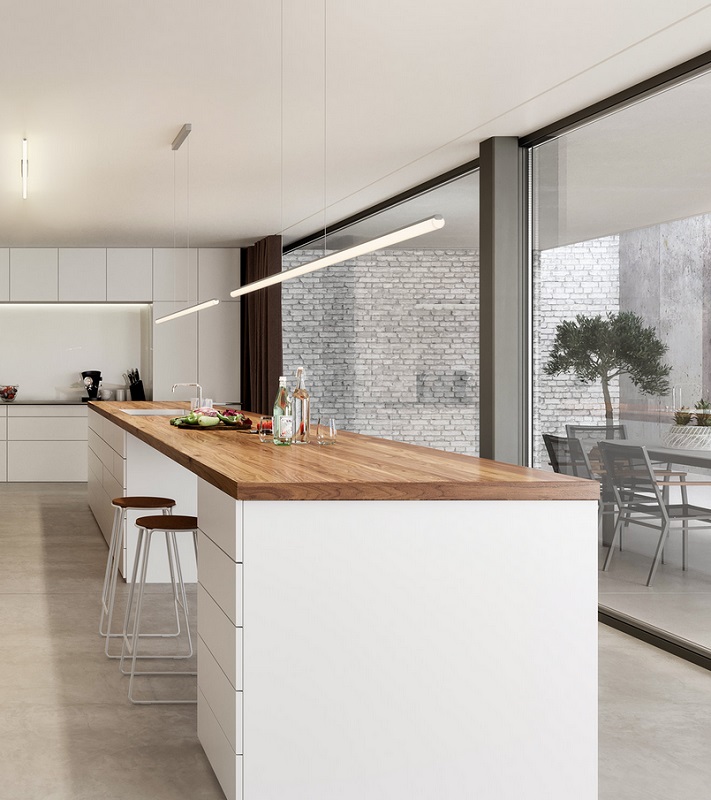 Aroa Pendelleuchte 23W 3000°K Alu/Opal on/off
230V/ LED/ 3000K / 2640lm / IP20