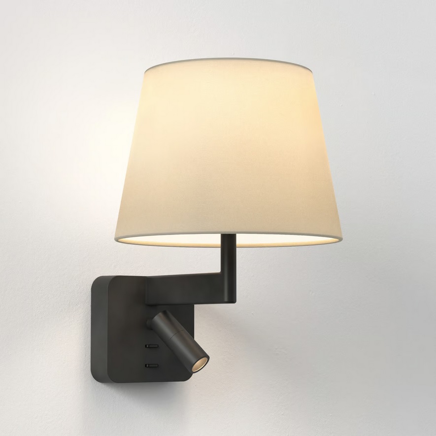 Wandleuchte Beaumont Reader bronze
230V /15W E27 + 4.1W 2700K / IP20