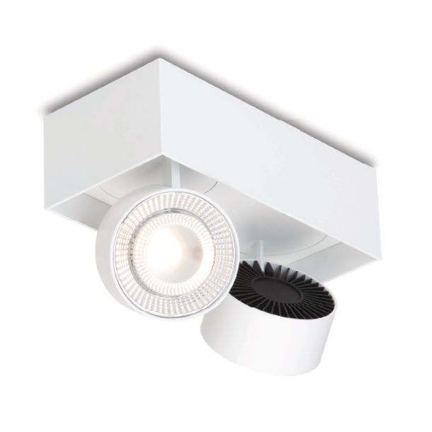 Aufbaustrahler Wittenberg 4.0 hb LED 2x12.7W weiss
230V/2700K 1200Lm L=195 B=96 H=91 IP20