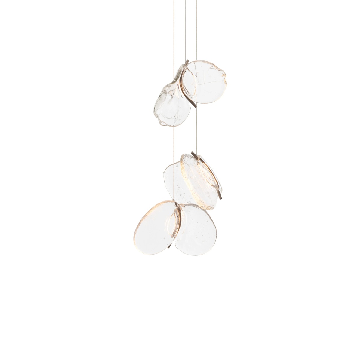Pendeleuchte 141.3 / 3x2W Gläser transparent
230V /12V DC CCT 2500K 250-380mm  / IP40
