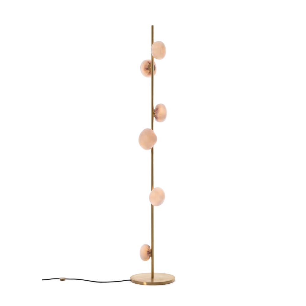 Stehleuchte 84.6V Floor  Messing- Glas kupferfarbig
230V / 6W 2700K H=1.8m D=130mm / IP20