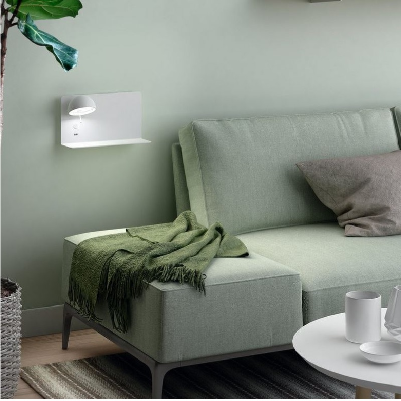 Zwei Wandleuchte Beddy LED 4.2W 2700K weiss
230V 475lm CRI90 KL=32cm H=19 T=18 / IP20 - Image 4