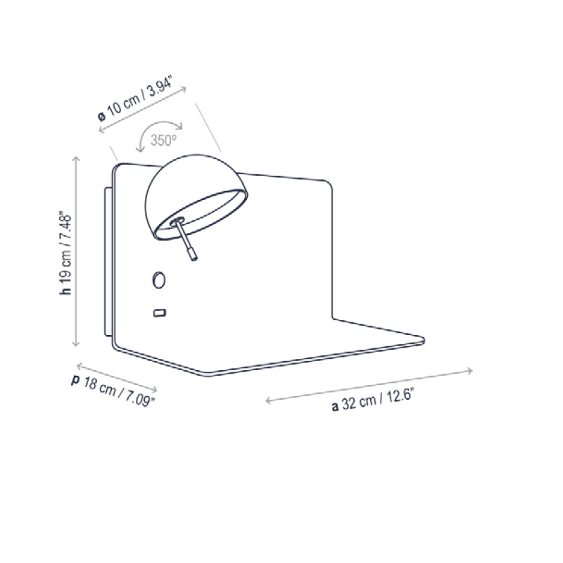 Zwei Wandleuchte Beddy LED 4.2W 2700K weiss
230V 475lm CRI90 KL=32cm H=19 T=18 / IP20 - Image 2