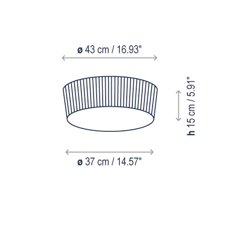 Deckenleuchte Planfonet 40 crema
240V E27 2x9W P45 /D=43 H=15cm IP66 - Image 2