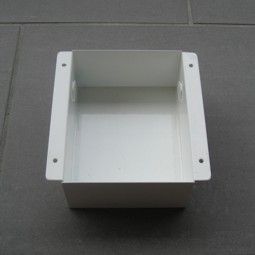 Einbaubox Metall  für 5204/5304  weiss
H=370 B=145 ET=85
