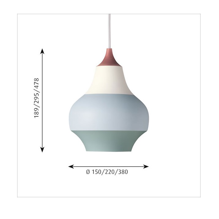 Pendelleuchte Cirque 380/ 60W kupfer Top
230V/E27 60W D=380 H=478 / IP20 - Image 2