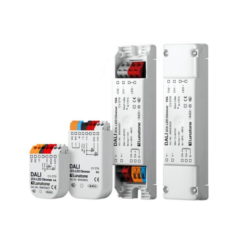 Dimmeinheit LN DALI 1Kanal LED 24V Einbau 96W
12V-28V/ 4A LED L=40 B=28 H=14 IP20