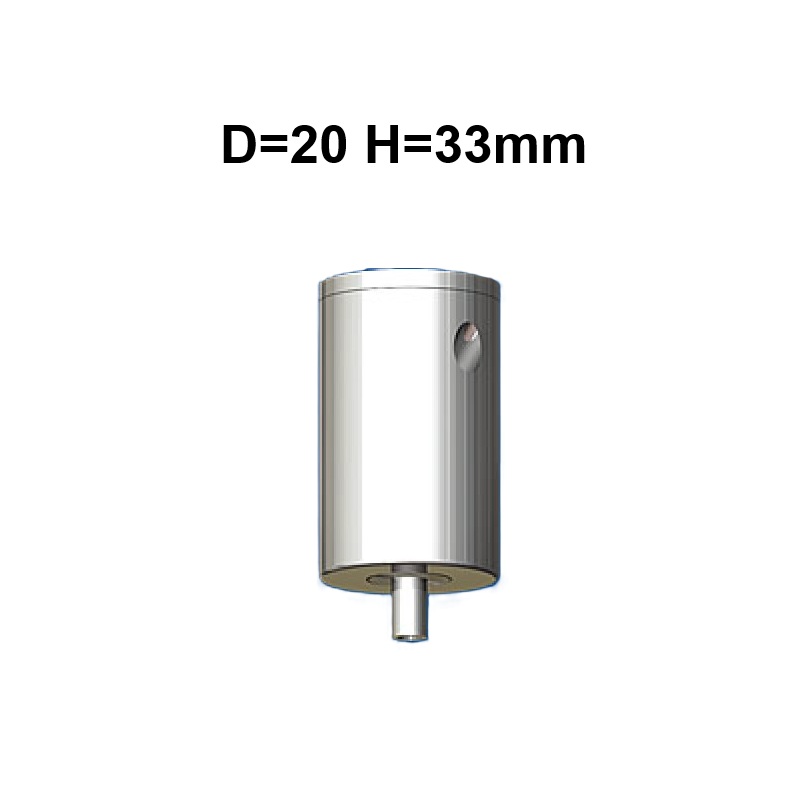 Drahtseilhalter Typ15 zylindrisch mit M10 x1 vernickelt
mit Schlitz /D=20mm H=33