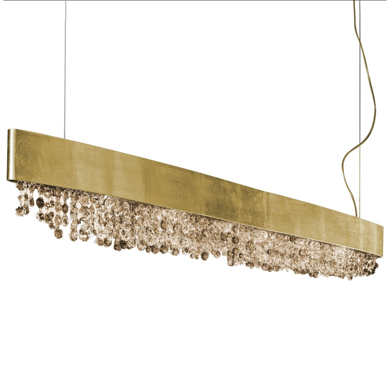Hängeleuchte Olà S6 oval LED, 160cm gold gebürstet
230V/ 3000K D=160x14cm H=20cm IP20