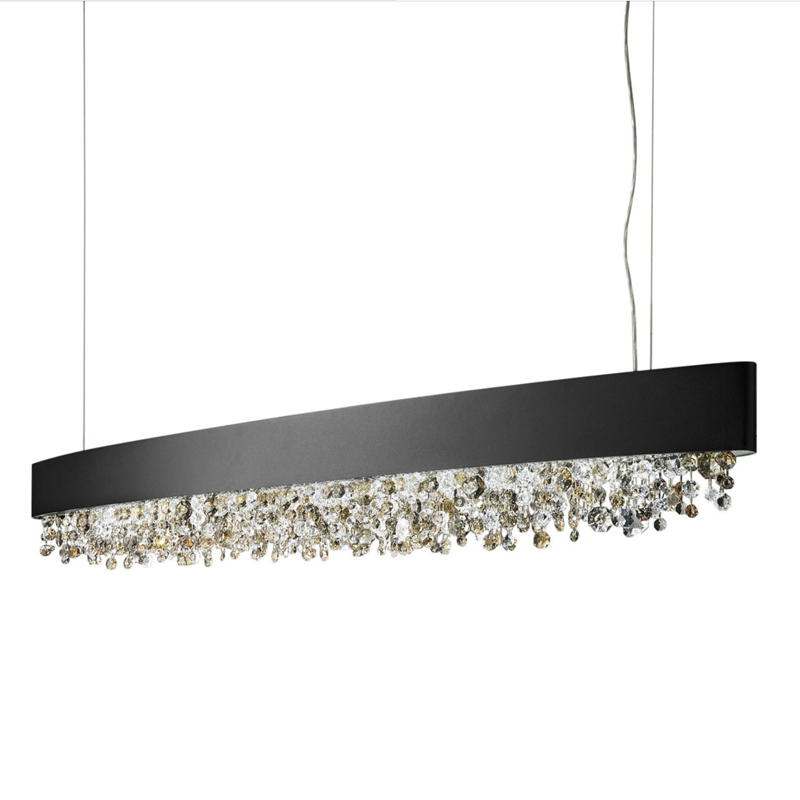 Hängeleuchte Olà S6 oval Led 160cm schwarz matt
230V/3000K D=160x14cm H=20cm