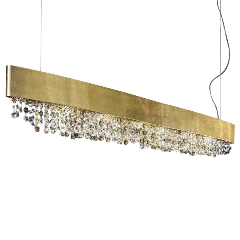 Hängeleuchte Olà S8 oval LED  gold gebürstet
230V/3000K D=210cm B=20 H=20 IP20