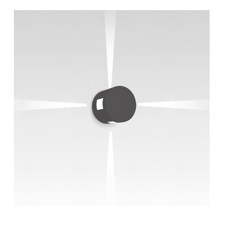 Wandleuchte Effetto 16RD LED 4N 11W antrazit
230V 3000K 714lm D=160 H=42 T=140 IP65