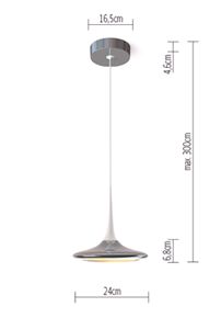Pendelleuchte Falling Leaf UP alu pol/schwarz
LED 23W/1037lm 2700°K D= 240mm H= 68mm - Image 2
