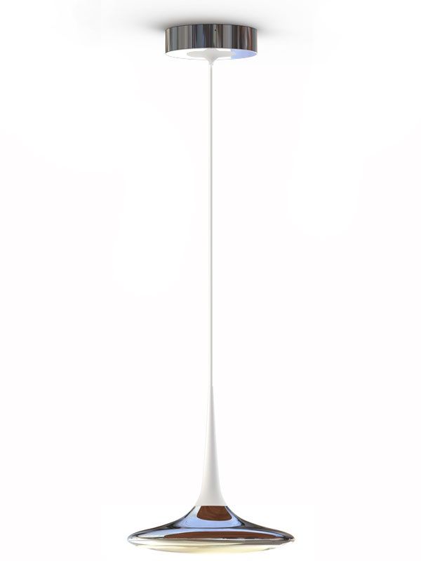 Pendelleuchte Falling Leaf UP alu pol/weiss
LED 23W/1037lm 2700°K D= 240mm H= 68mm