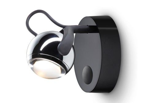 Wand- Leseleuchte Falling Star Wall round DIM
LED 8W chrom/schwarz/schwarz/schwarz Linse