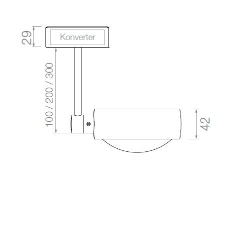 Deckenstrahler LED FARO E UP singolo 10cm schwarz/schw.
230V/ 26W drehbar 360° Body&Head