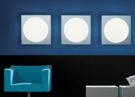 Wand-Deckenleuchte GIO 30 P-PL Kristall blau
240V/1x60W E 27 30x30 Weiss