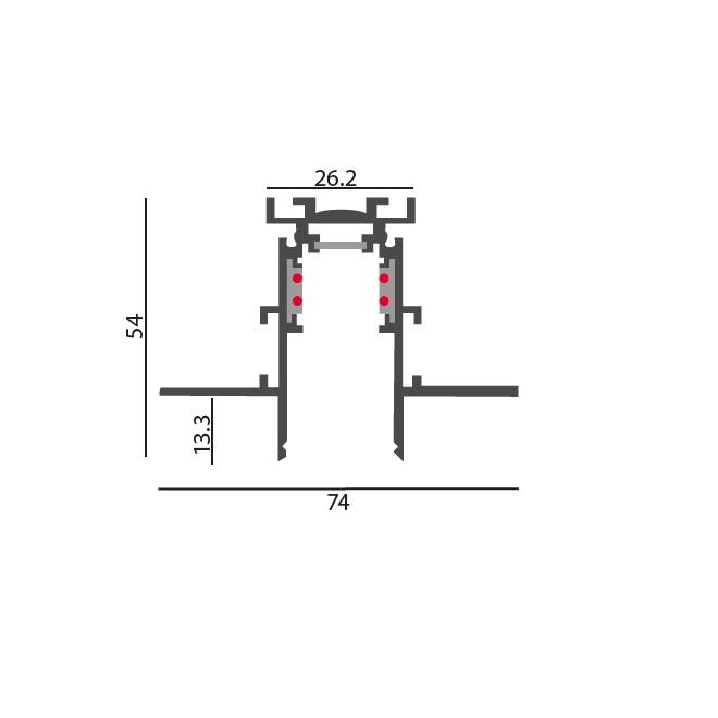 Randlose Stromschiene für HR Magneto 48V L=2m schwarz
DC 48V/ ET=54 B=26.2mm IP20 - Image 2