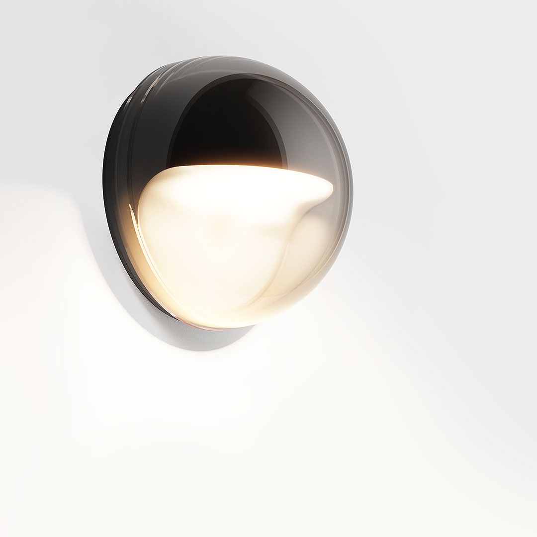 Wandleuchte las.2  6W LED deep black
240V 2700K 115lm D=163 T=108 / IP65