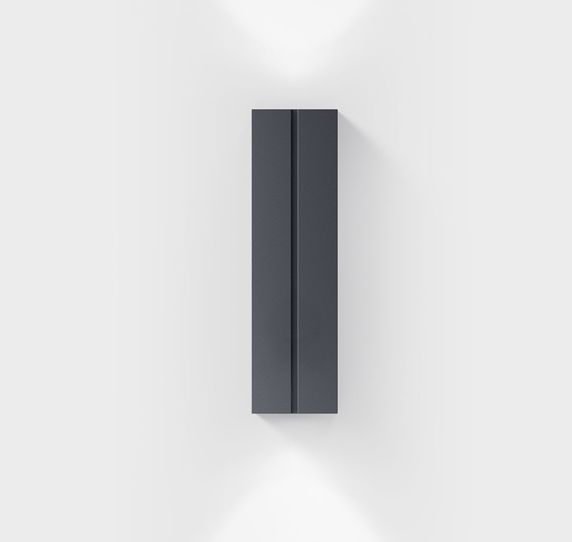 Wandleuchte CUT 2x8W DALI-2 ready anthrazit
240V 2700K 1118Lm B=65 T=80 H=230mm /IP65