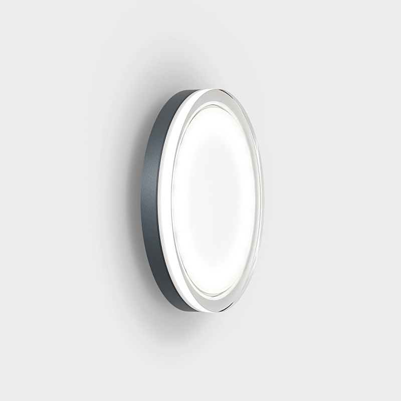 Wand-Deckenleuchte lisc LED 14W Kristallglas/anthrazit
240V 2700K 815lm D=244 H=54mm IP65