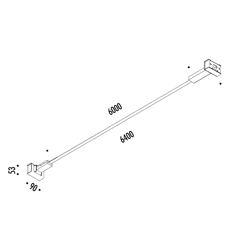 Spannband Infinito 6 LED 52W schwarz matt
DC 48V 3000K 6708Lm CRI90 /L=6400mm B=19mm IP20 - Image 2