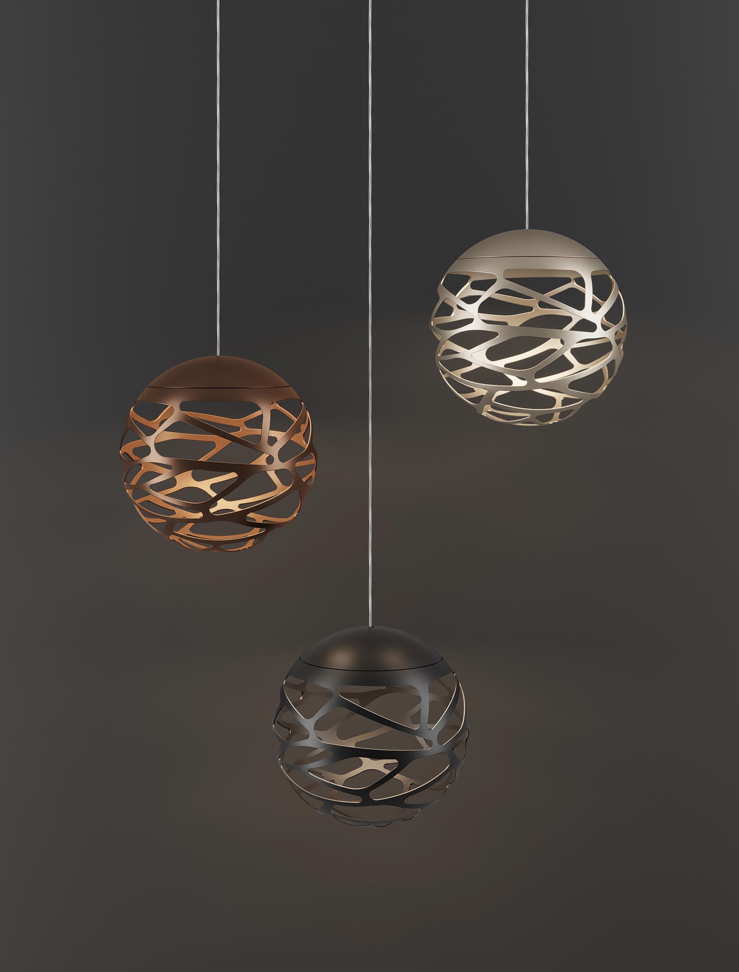 Pendelleuchte Kelly Cluster champagne matt
DC 350mA 7W 2700K 1280Lm D=18 / IP20