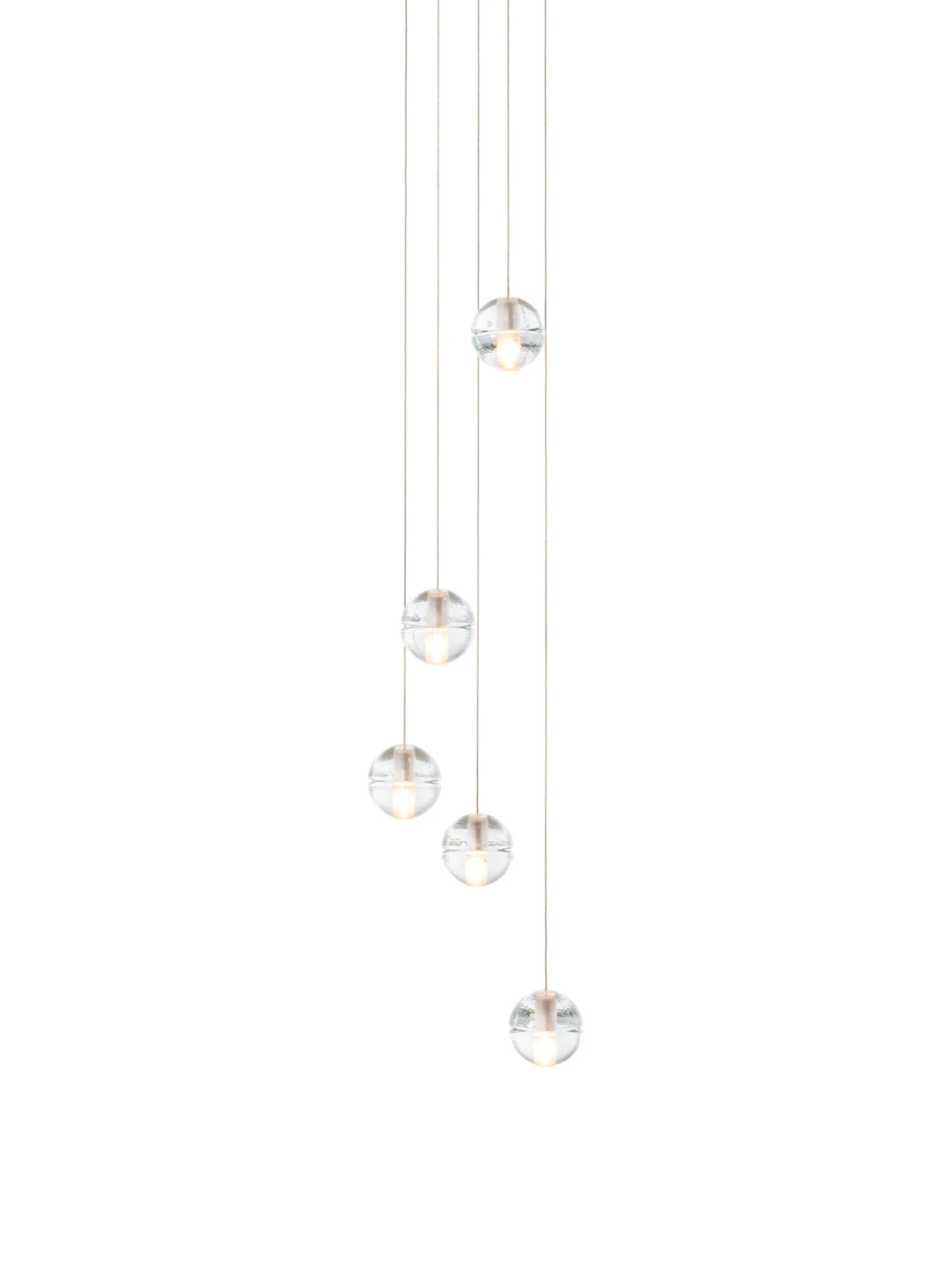 Hängeleuchte 14.5 5x1.5W Led Kugel transparent
230V/ 12V DC 5x1.5W  Kugel D=102mm / IP20
